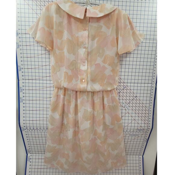 Sunlit 70s Floral Chiffon Dress—Pair with‎ Boots & Denim Jacket, Sz 10 - Picture 3 of 16
